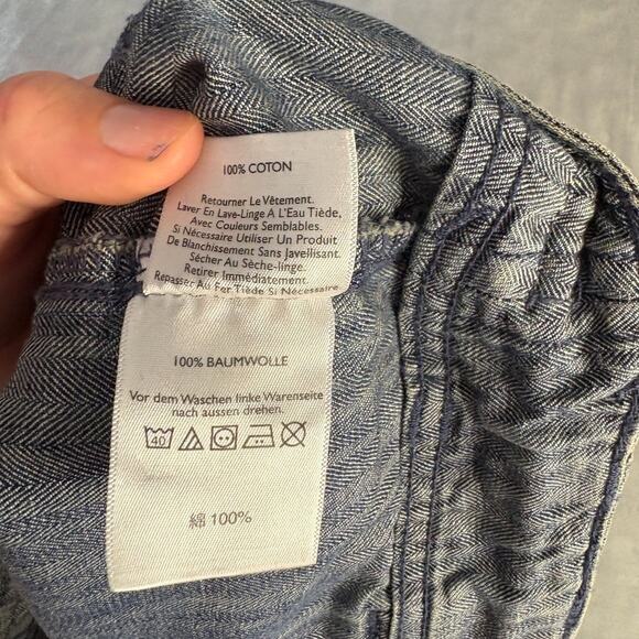 NWT Eddie Bauer Denim Boyfreind Short Women's Size 6 Indigo Tie Waist Bermuda - Picture 9 of 9